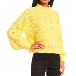 C&V Chelsea & Violet
Mock Neck Balloon Sleeve Cable Knit Sweater💕💕💕